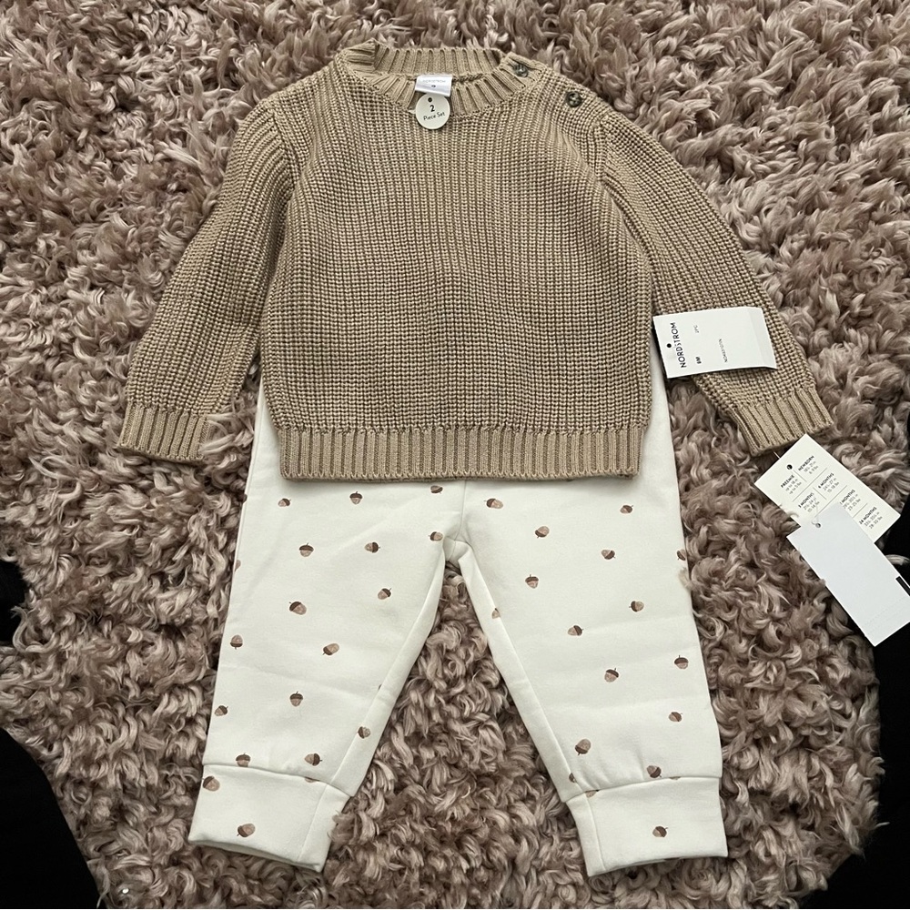 Nordstrom Kids Acorn Sweater Legging Set